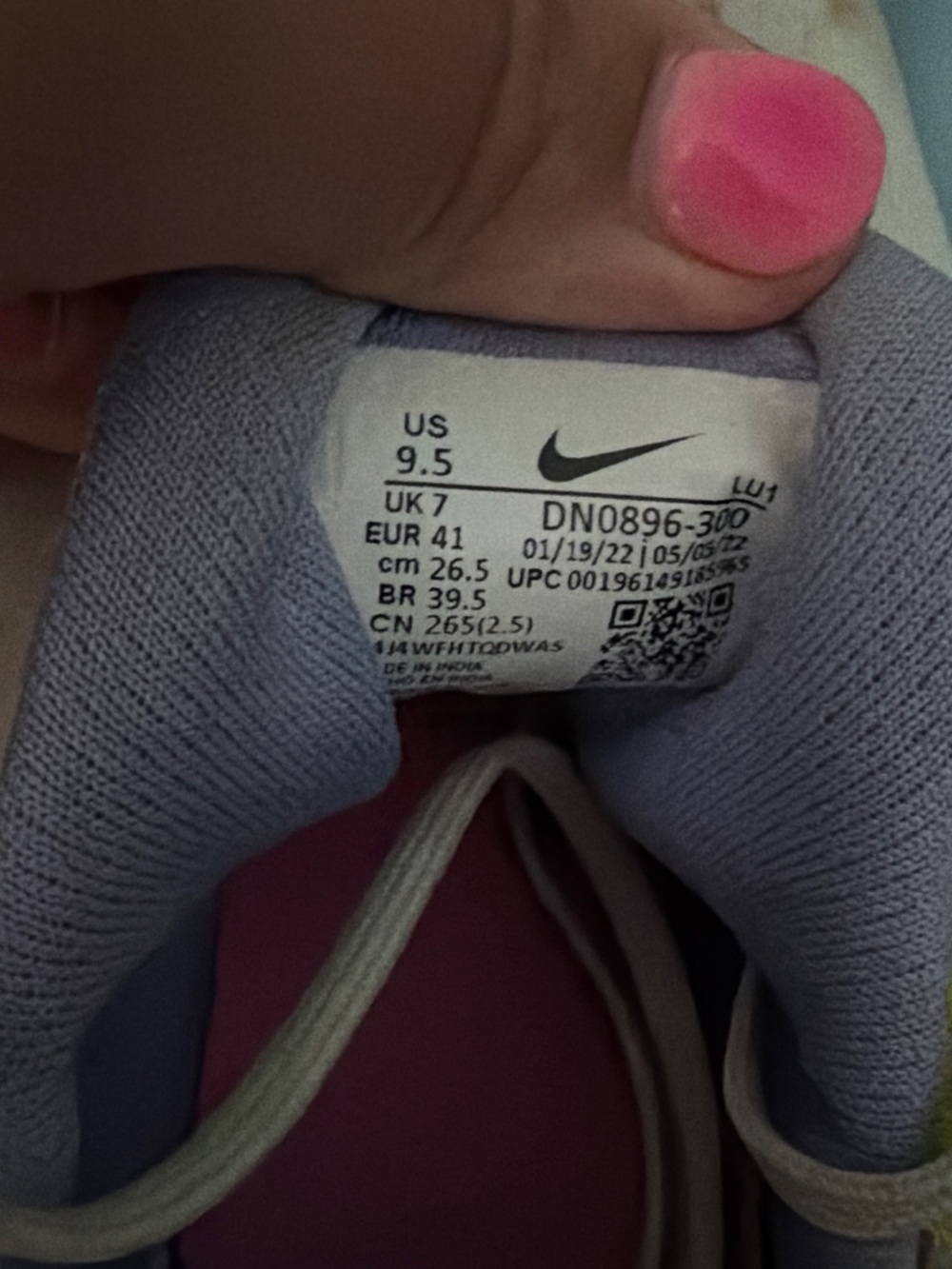 Nike Women's Athletic Shoes Lavender with Pink Accents